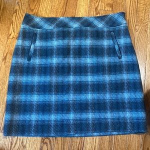 Blue Plaid Skirt